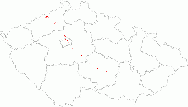 Odlovené cache v mapě